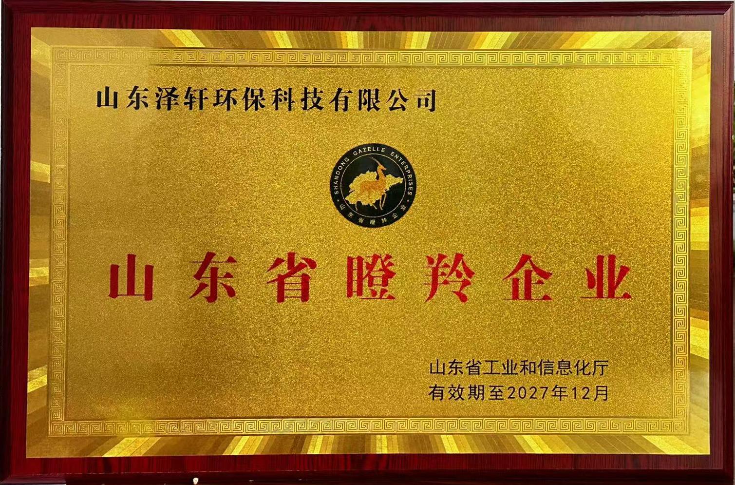 澤軒環(huán)保榮膺省級瞪羚企業(yè)，開啟高速發(fā)展新征程